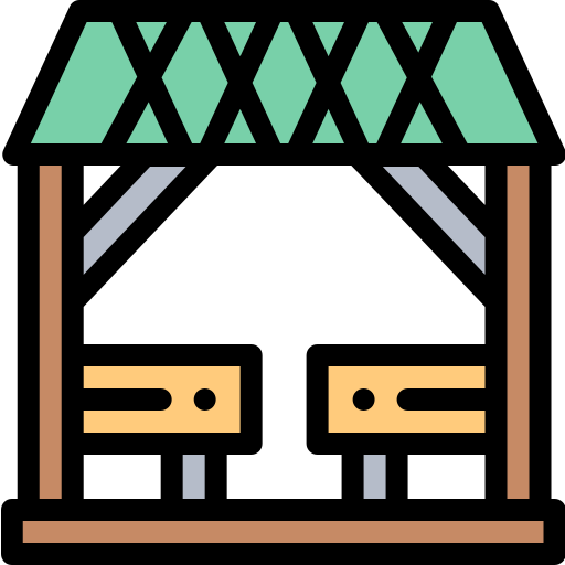 Shaded Pergola Seating